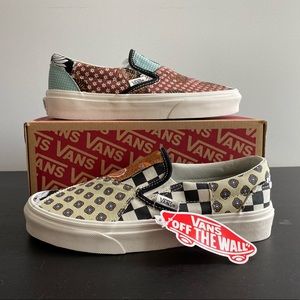 Vans Slip On patchwork Women's Size 6,
Brand New!